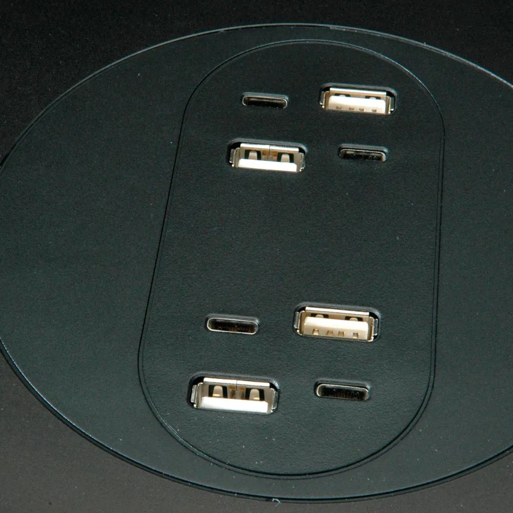 BACHMANN MOV:E POWER UNIT 4x Charger USB-A/C, 220W, mit Security Lock Adapter, schwarz