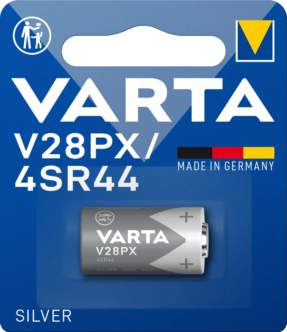 VARTA SILVER Cylindrical V28PX/4SR44 Blister 1