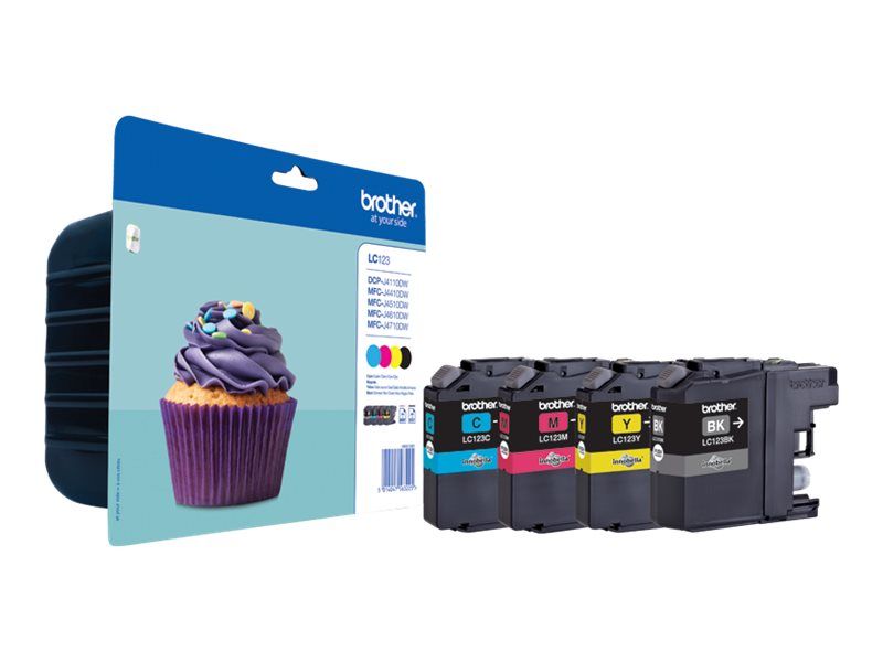 Brother LC123 - 4er-Pack - Schwarz, Gelb, Cyan, Magenta