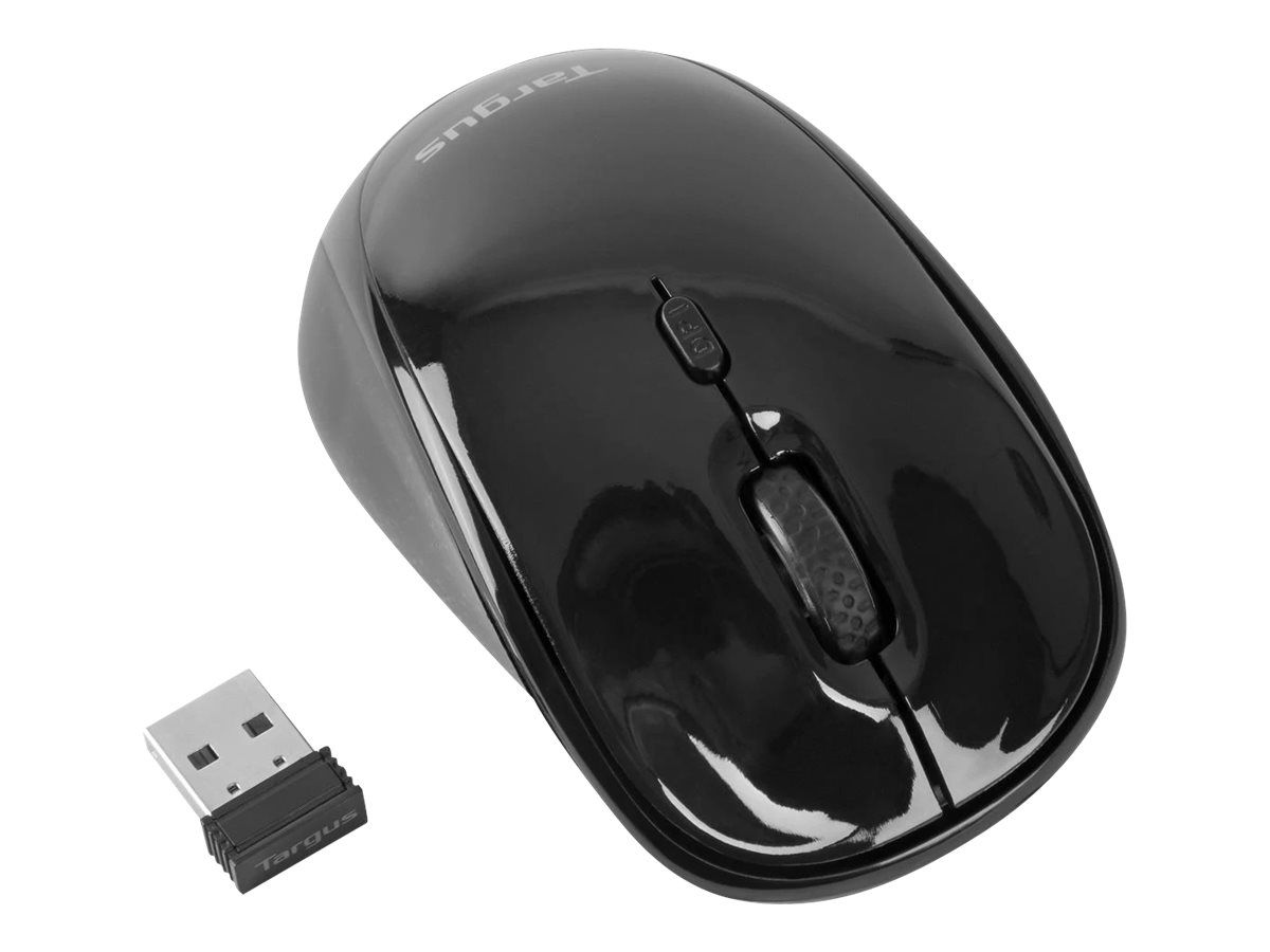 Targus Maus - rechts- und linkshändig - optisch - kabellos - 2.4 GHz - kabelloser Empfänger (USB)