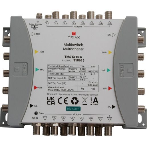 Triax MULTISCHALTER 5IN/16OUT / TRIAX TMS 5x16 C KASKADE 318615