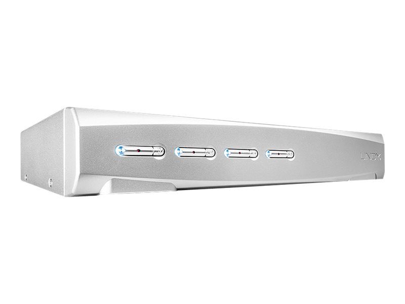 Lindy 4 Port DVI-I Single Link, USB 2.0 & Audio KVM Switch Pro