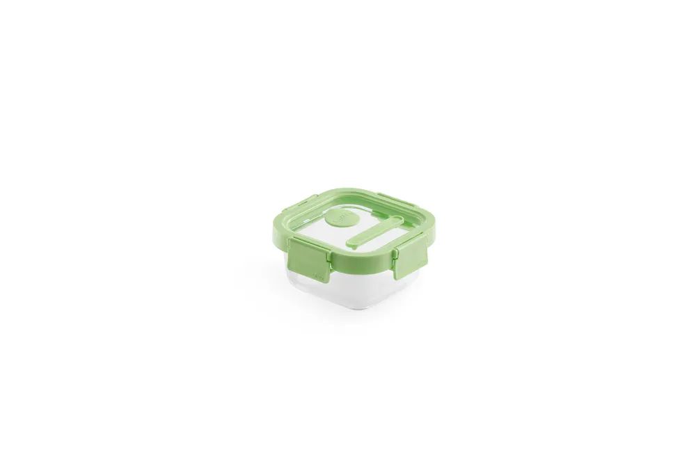 Lékué Quadratisches Vorratsglas, 320 ml - Green