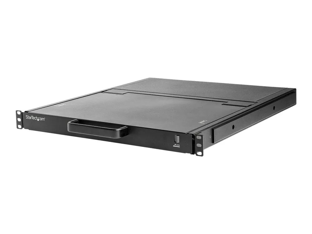 StarTech.com Rack KVM Konsole HD 1080p - US Tastatur(QWERTY), Ein Port VGA KVM mit 17" LCD Monitor - 1HE LCD KVM Konsolenschublade mit Kabeln - USB Unterstützung - 50.000 MTBF (RKCONS17HD)