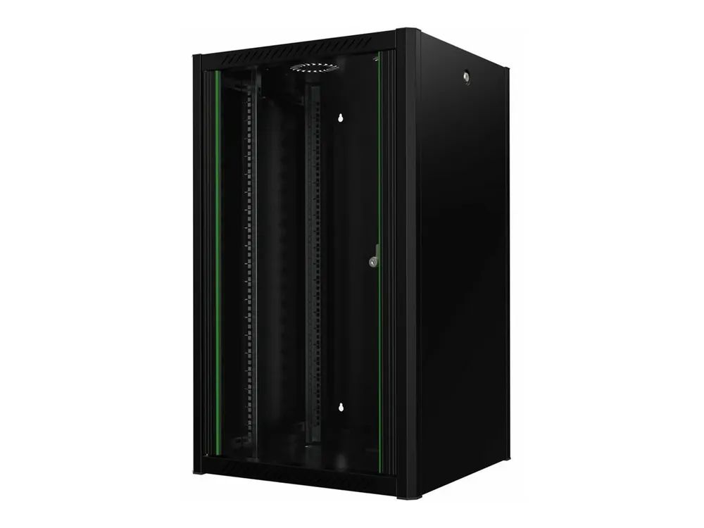 Lanview by Logon - Schrank Netzwerkschrank - 60 x 56, pro - geeignet für Wandmontage - Schwarz, RAL 9005 - 20U - 48.3 cm (19")