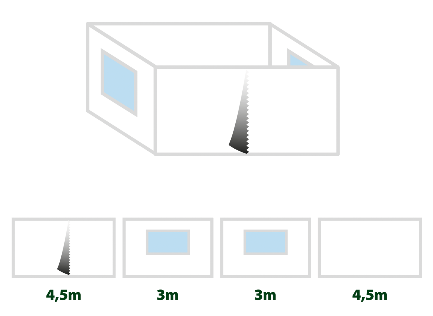 Brunner Seitenwand Zebo Enjoy 2-Pro 3x4,5