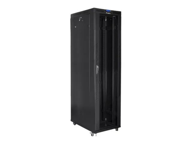 Lanberg Schrank Netzwerkschrank - mit 4 Lüfter, Display - Schwarz, RAL 9004 - 47U - 48.3 cm (19")