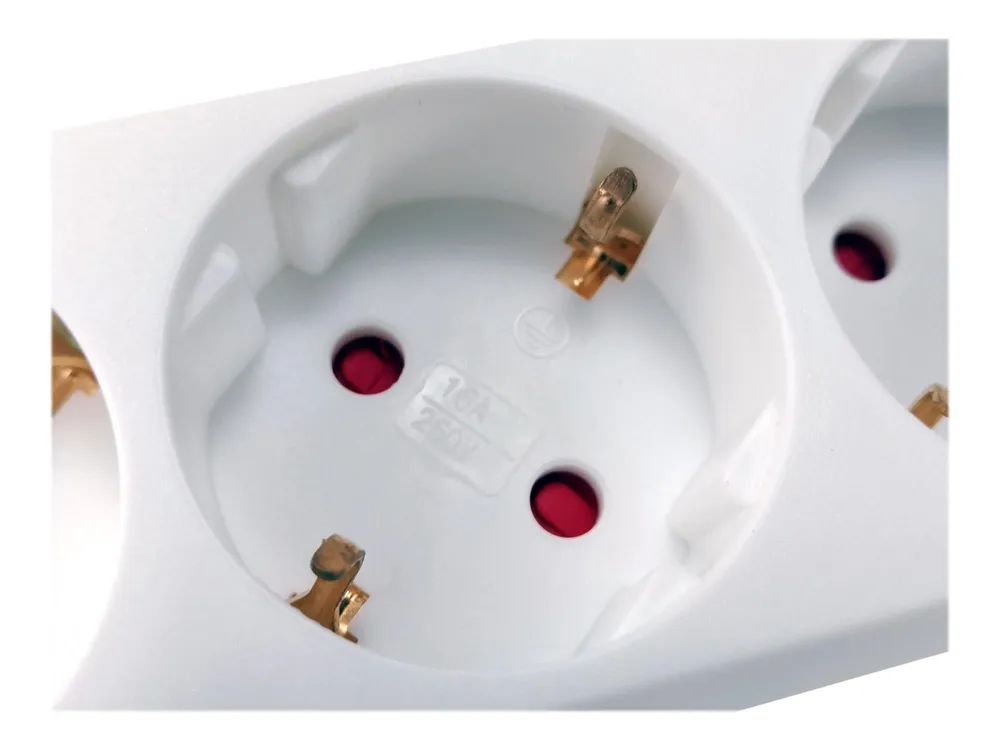 Equip Life - Version 1 - Steckdosenleiste - Wechselstrom 250 V - 3500 Watt - Eingabe, Eingang Typ F - Ausgangsanschlüsse: 3 (3 x Strom Typ F)