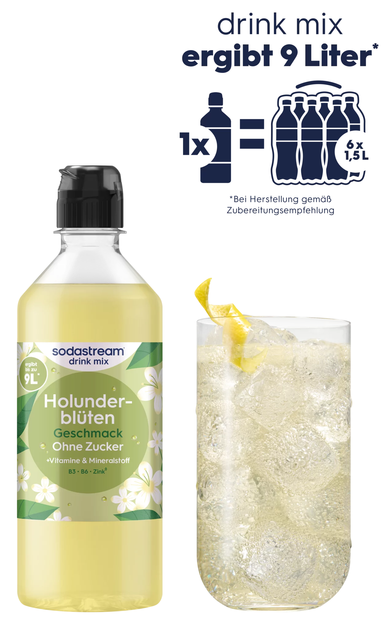 SodaStream drink mix Holunderblüte Zuckerfrei 440ml