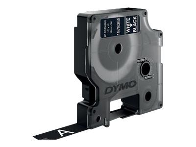 Dymo D1 - Selbstklebend - Weiß auf Schwarz - Rolle (1,2 cm x 3 m)
