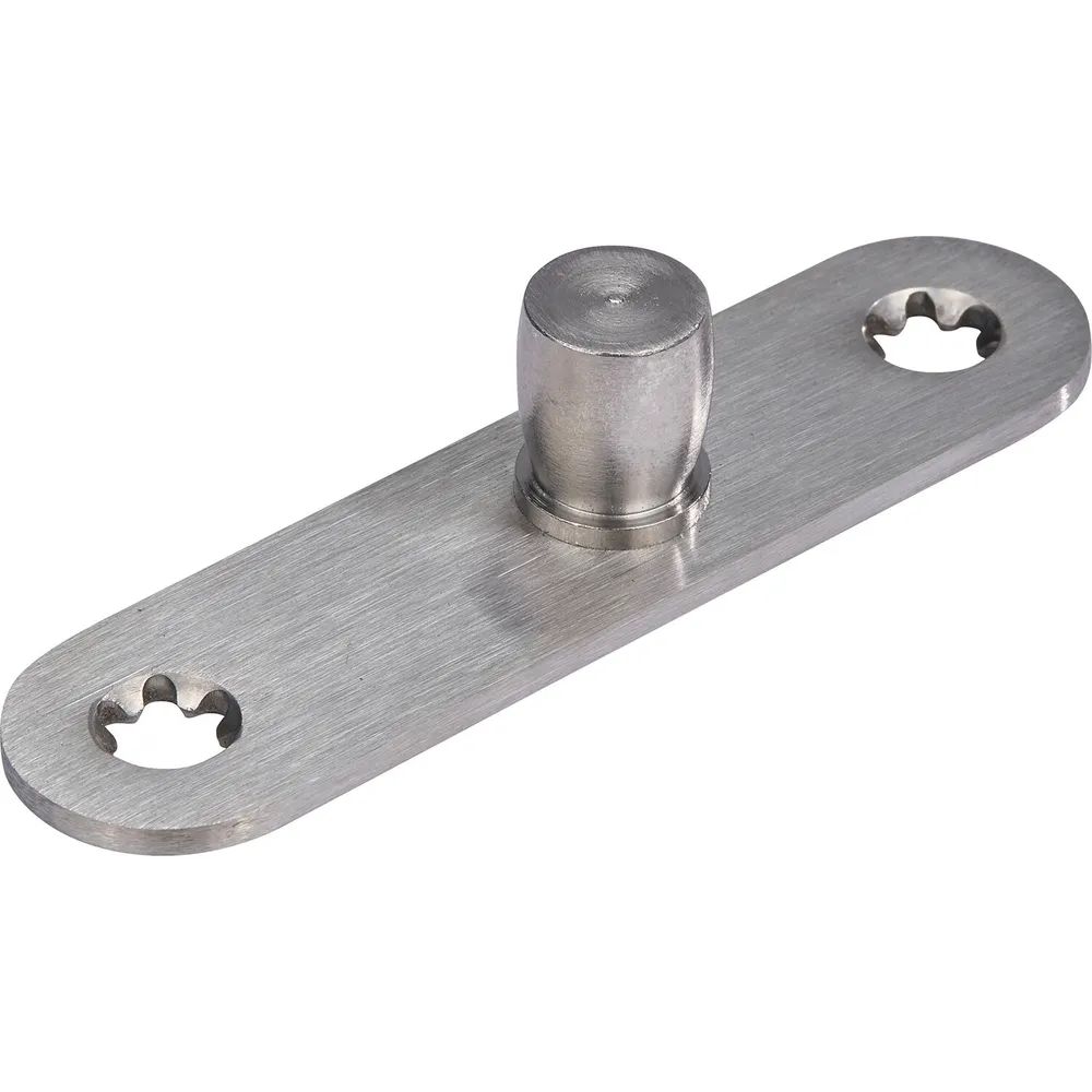 DORMA-Glas Zapfen PT 24, ø 15 mm m. Anschraublasche, Edelstahl (01.123)