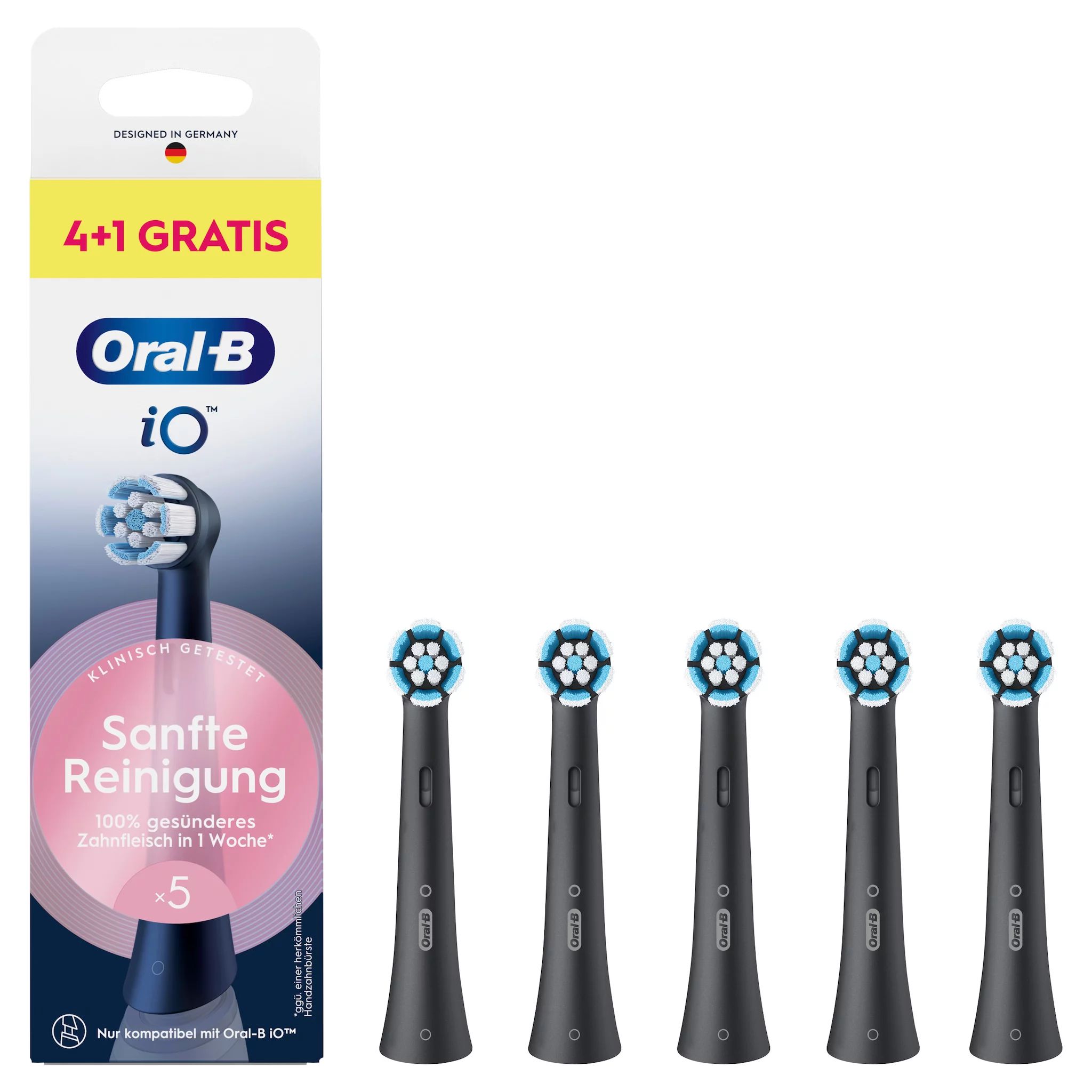 Oral-B iO Sanfte Reinigung Schwarz 4+1