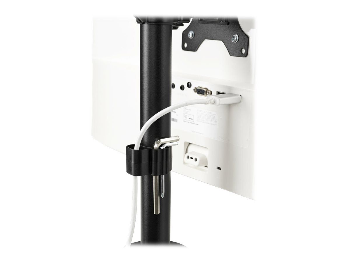 Kensington Befestigungskit (Doppelarm, C-Halterung 10 - 88 mm, Tüllenmontage 10 - 88 mm, Stange, 2 VESA-Platten) - Voll beweglich - für 2 LCD-/Plasma-Konsolen - vertikale Stapelung - Stahl - Schwarz - Bildschirmgröße: 33-81.3 cm (13"-32")
