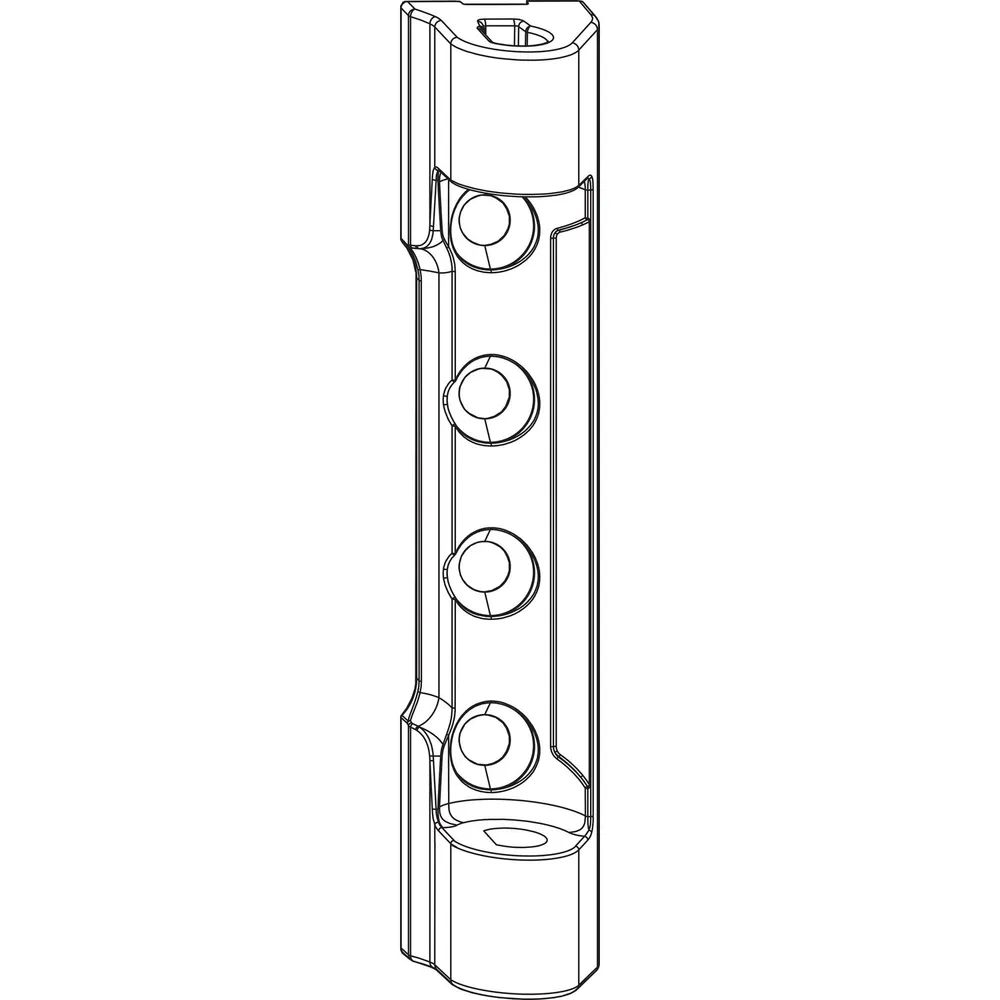 ROTO NX Axerlager P6/130 Standard PVC mit 2 Bohrzapfen 6 mm 130 kg silber