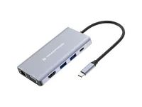Conceptronic DONN20G 10-in-1 USB 3.2 Gen 1 Docking Station HDMI VGA USB-A 5Gbps USB-C 5Gbps