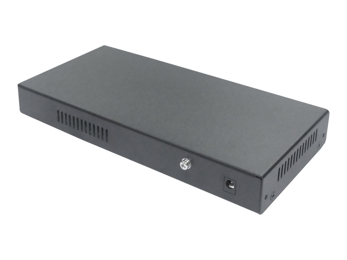 DIGITUS 8-Port Gigabit PoE Netzwerkswitch, Desktop, L2 managed, 2 Uplinkports, SFP, 86 W, af/at
