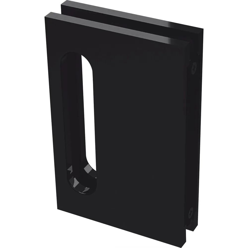 Colcom Group S.r.l.  Gegenkasten B95 für Glasschiebetürschloss mit Bogenriegel, Aluminium schwarz