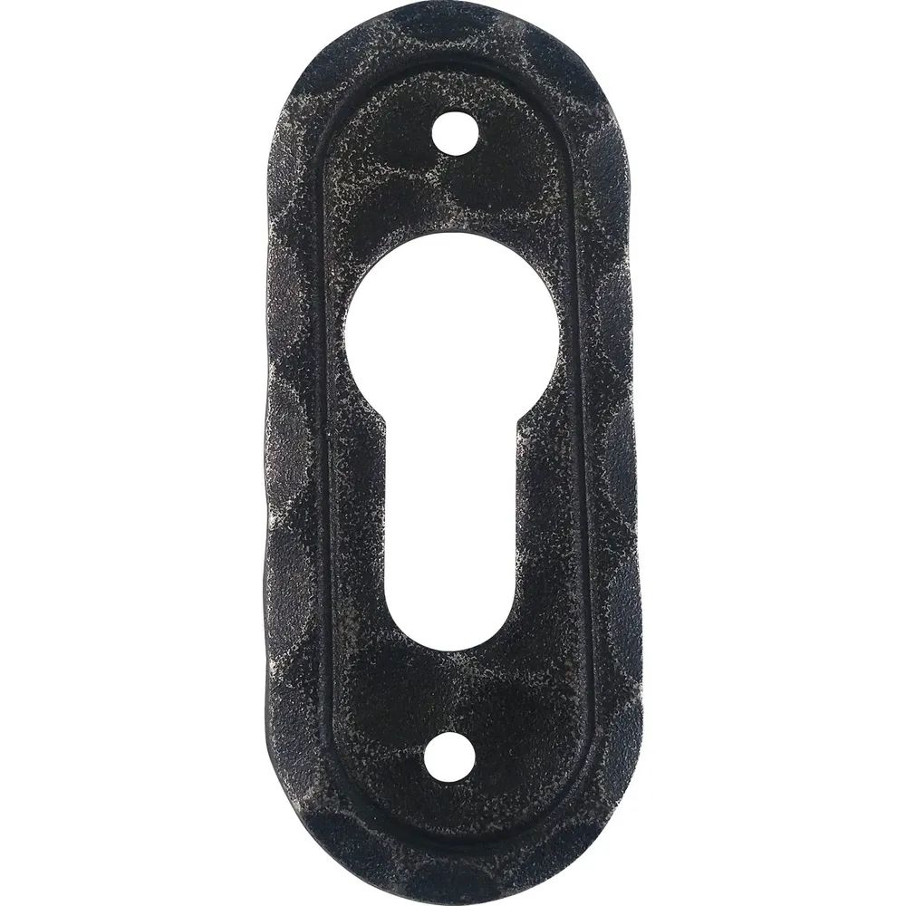 HALCÖ Zylinderrosette SILL - PZ, oval, 30 x 42 mm, verzinkt schwarz passiviert