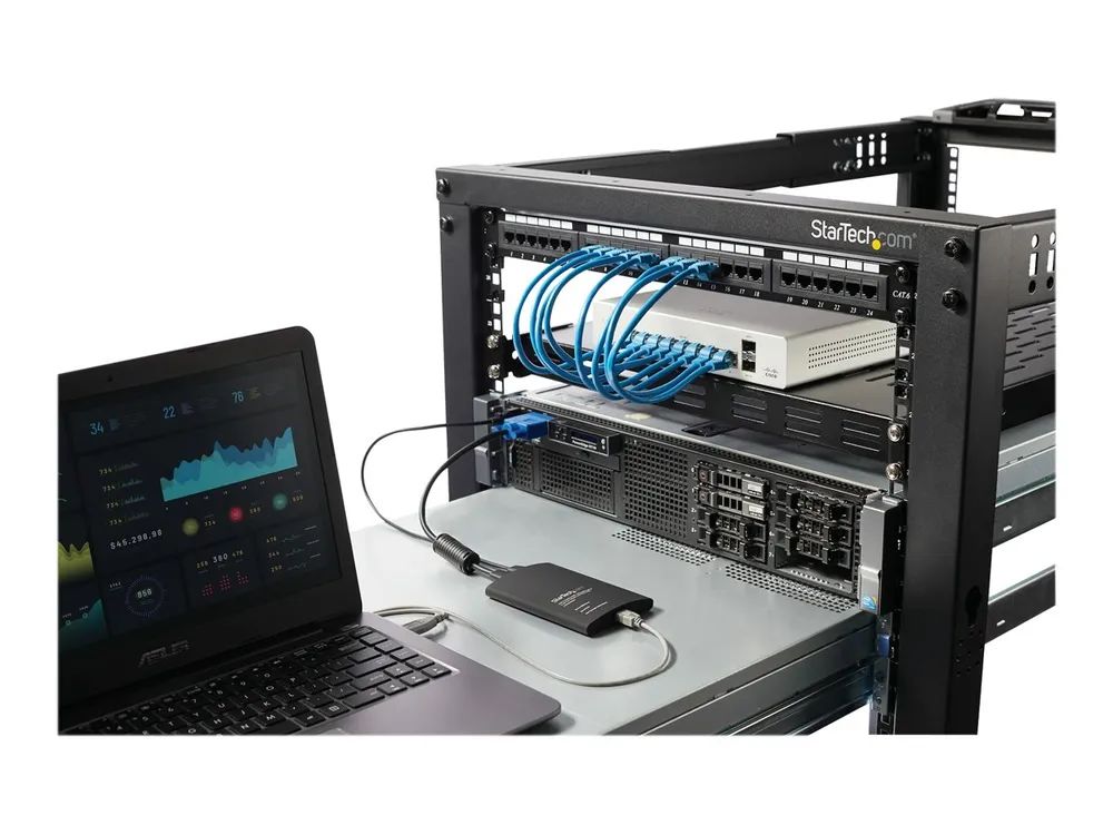StarTech.com USB 2.0 KVM Konsole - Mobiler Laptop Crash Cart Adapter mit Datenübertragung und Videoaufnahme