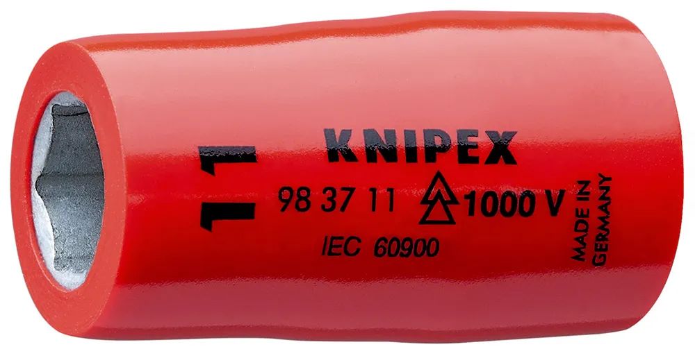 KNIPEX Steckschlüsseleinsatz für Sechskantschrauben mit Innenvierkant 3/8" 43 mm