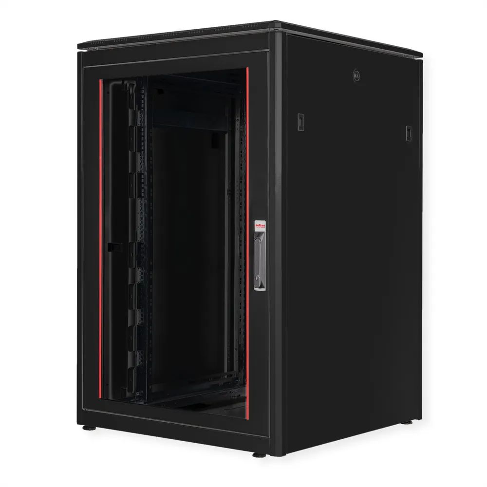ROLINE Pro - Schrank Netzwerkschrank - mit Glastür, 800 x 800 mm (B x T)