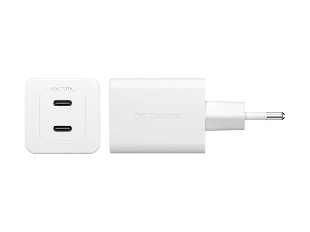 PanzerGlass USB-Wandladegerät Turbo 45 W inkl. 2 x USB-C Silber Weiss