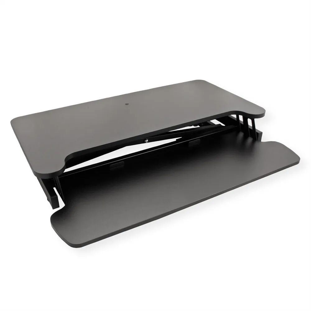 VALUE Höhenverstellbarer Schreibtischaufsatz, 800 x 400 mm, schwarz