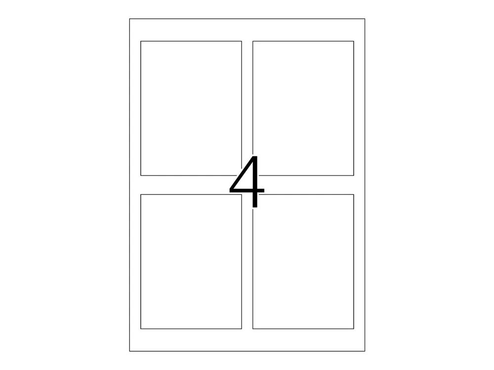 HERMA Special - Hochglänzend - selbstklebend - weiß - 90 x 120 mm 40 Etikett(en) (10 Bogen x 4)