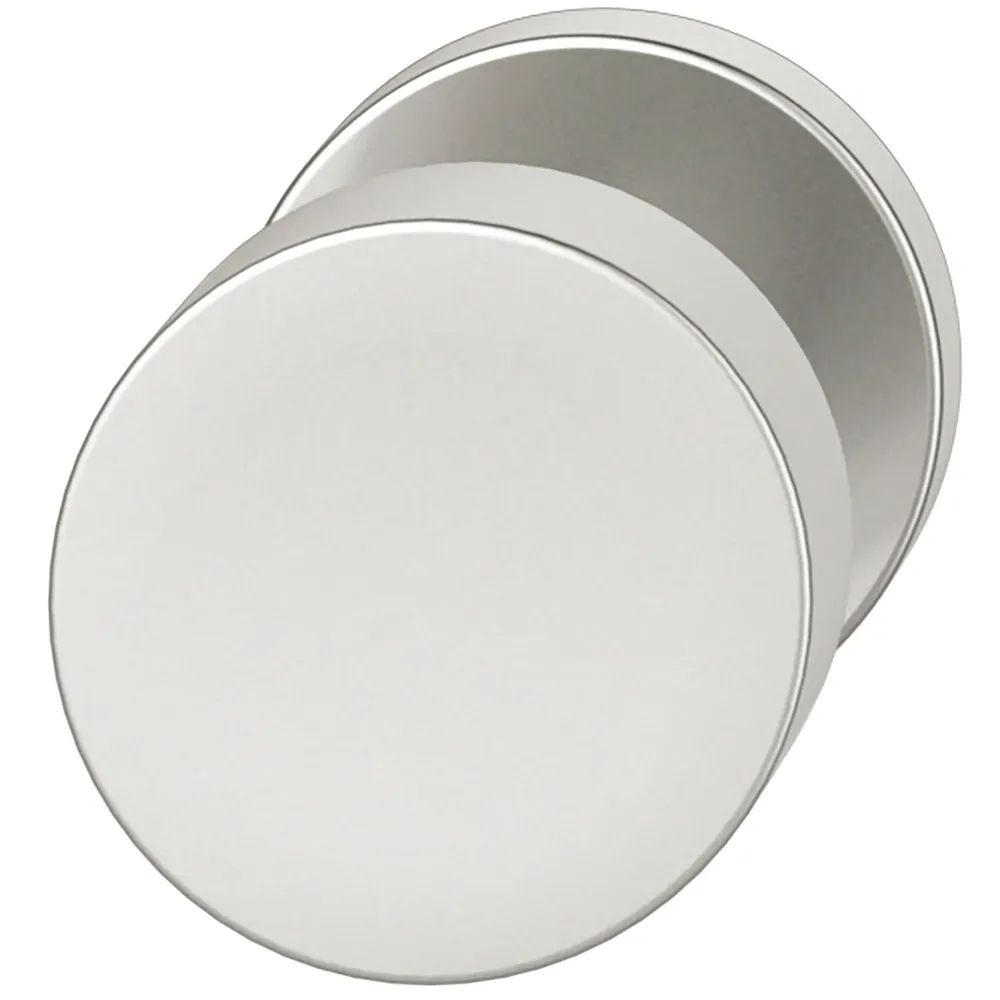 FSB Türknopf 23 0829 03600 FH-AGL fest auf Rosette,Aluminium silber eloxiert