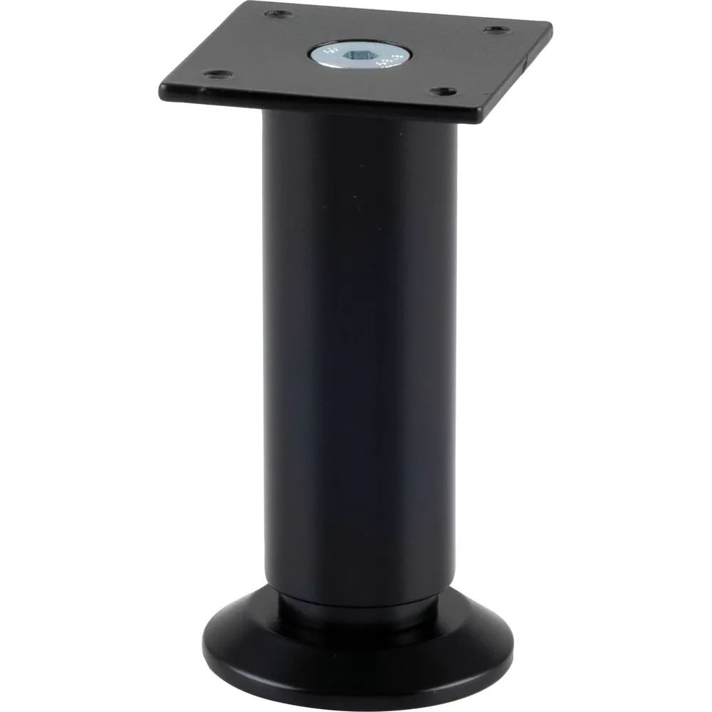 S.c. Simausrom Comservimpex Srl SRL. Dekorfuß Fuß ø 30 mm, Länge 100 mm, +10mm, Fußteller, Aluminium schwarz matt