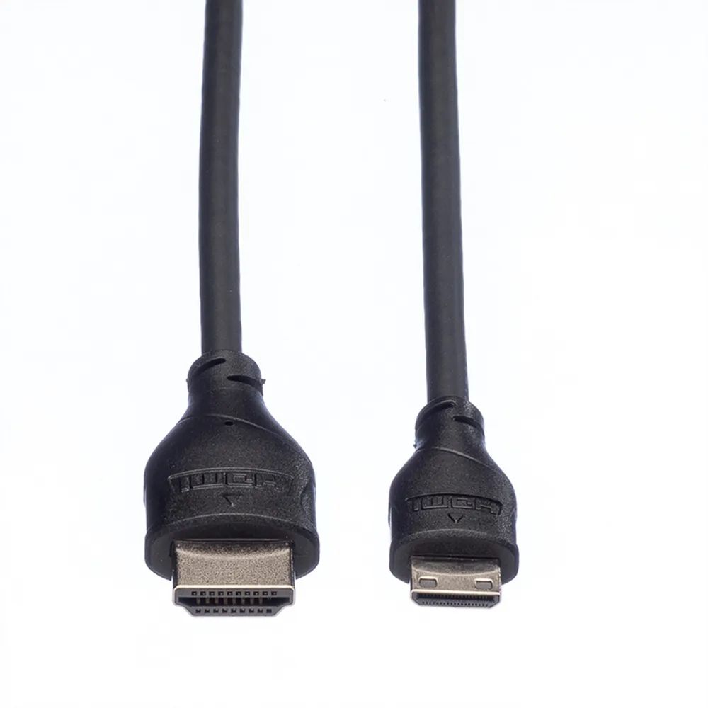 ROLINE HDMI High Speed Kabel mit Ethernet, HDMI ST - Mini HDMI ST, 2 m