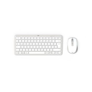 Hama Multi-Device-Tastatur-Maus-Set "WKM-500", kabellos, klein, Weiß, QWERTZ DE