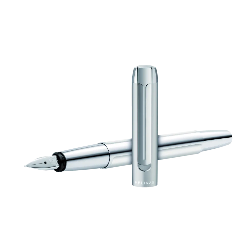 Pelikan Füllhalter Pura® P40, 1 ST im G24 Geschenk-Etui, Silber F