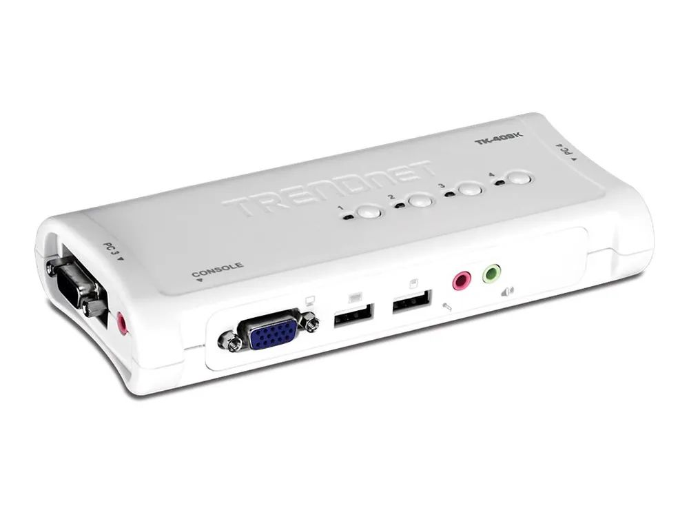 TRENDnet TK 409K - KVM-/Audio-/USB-Switch - 4