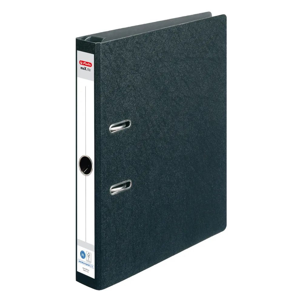 herlitz Hängeordner maX.file Hartpappe, A4, 5cm, schwarz