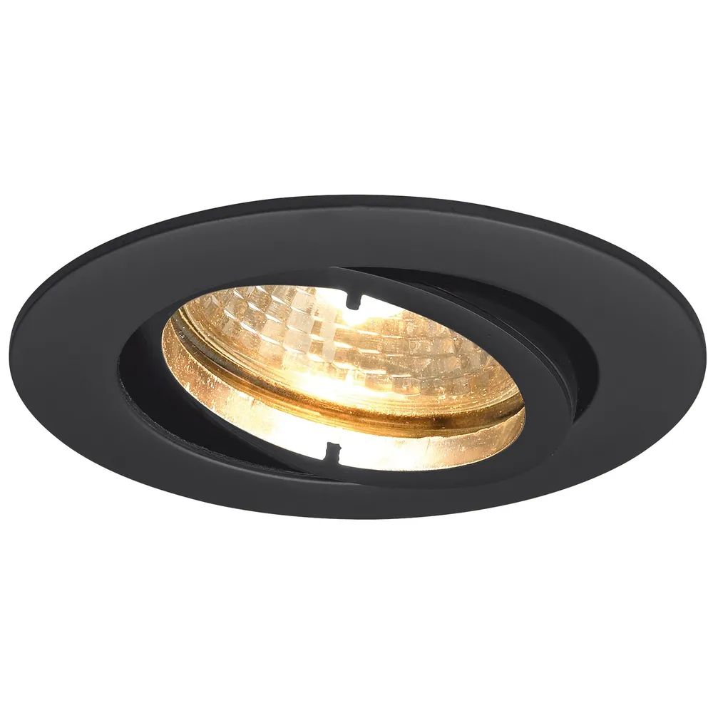 Molto Luce Deckeneinbauleuchte Rund H 230 V, max. 50 Watt, ø 88 mm, schwarz matt