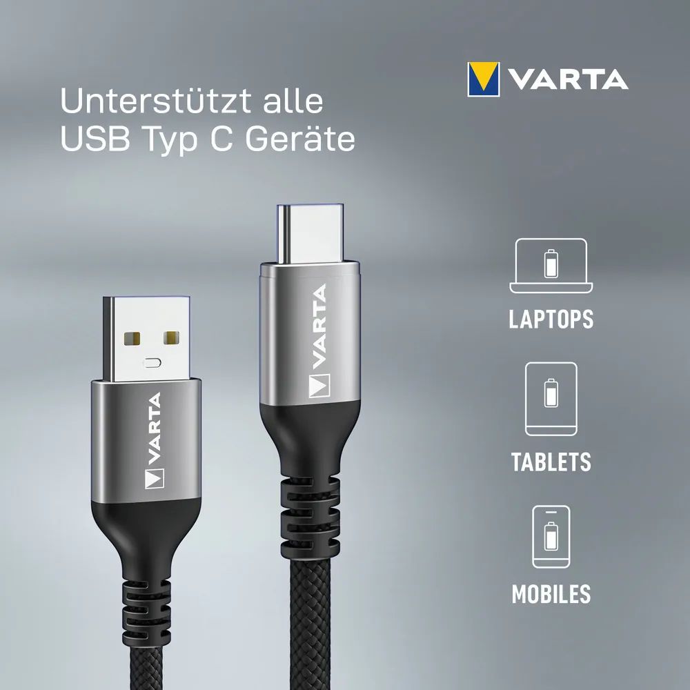 VARTA Cable USB A - USB Typ C