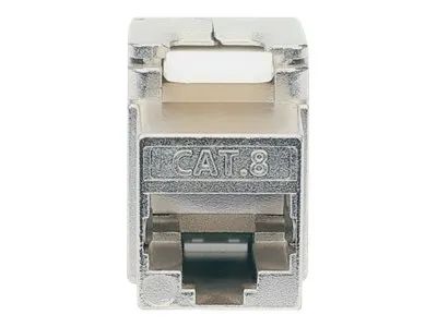 Intellinet Cat8.1 40G Shielded Toolless Keystone Jack, For Easy and Quick Snap-in Deployment, Ideal for Data Centers, STP, for Solid & Stranded Wire, Gold-plated Contacts, Metal Housing - Netzwerkanschluss - RJ-45 (W)