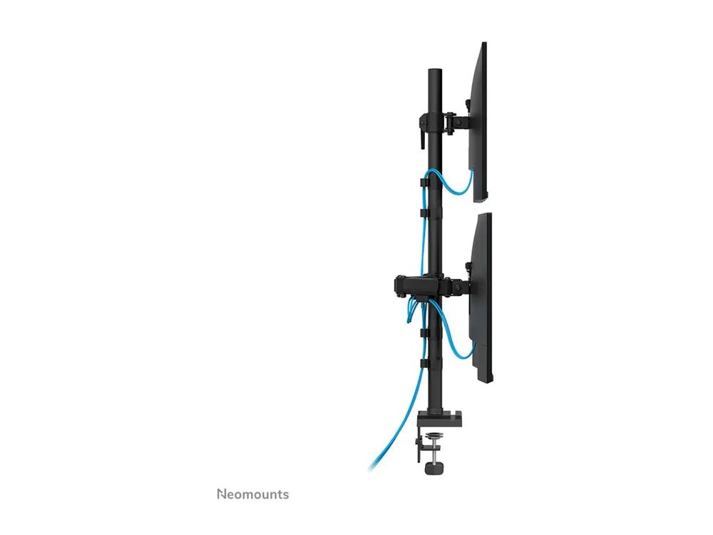 Neomounts Befestigungskit (Monitorarm, Kabeldurchführungsklemme) - Voll beweglich - für 3 Monitore - Stahl - Schwarz - Bildschirmgröße: 25.4-81.3 cm (10"-32")