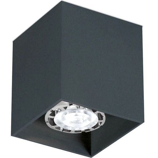 Planlicht AUFBAUSPOT 1X50W GU10 SCHWARZ / PLANLI SPOTLIGHT 80E ECKIG 740108SW-V2