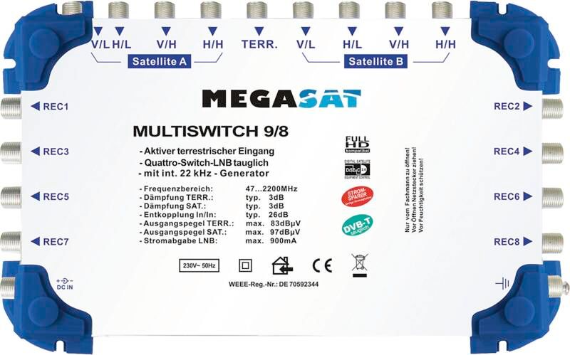 Megasat Multiswitch 9/8