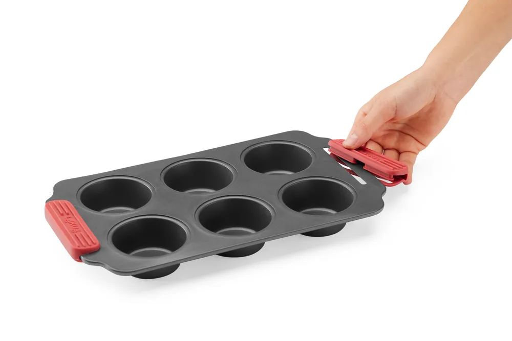 Lékué Antihaft Muffinbackform, 6 Mulden - Grey