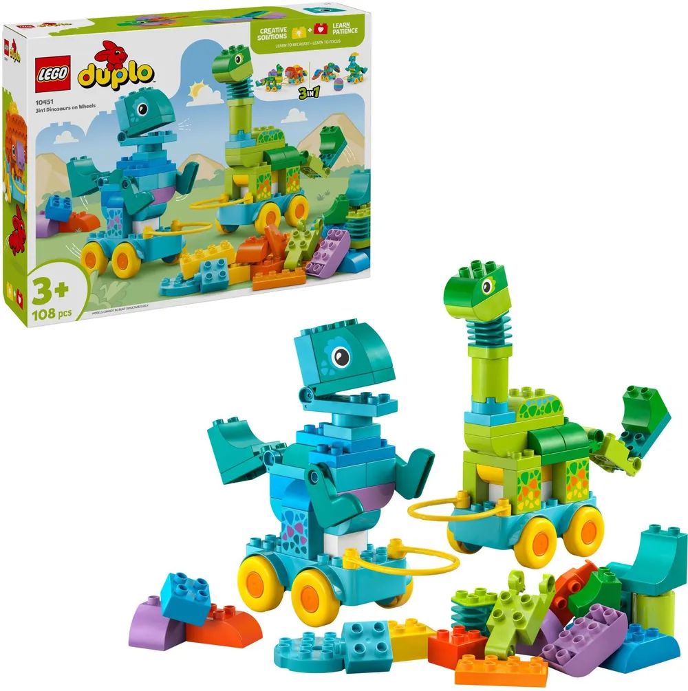 LEGO Duplo Dinos auf Rädern 3-in-1-Set 10451