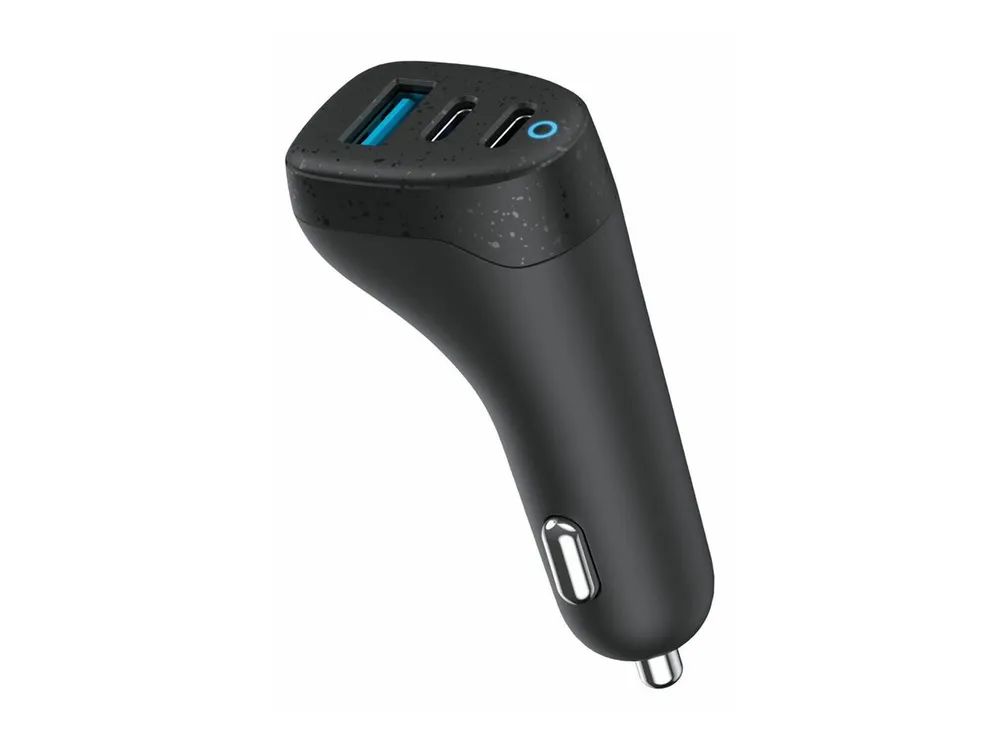 eSTUFF INFINITE - Auto-Netzteil - 100 Watt - 3 A - QC 3.0, PD 3.0 - 3 Ausgabeanschlussstellen (24 pin USB-C, USB Typ A)