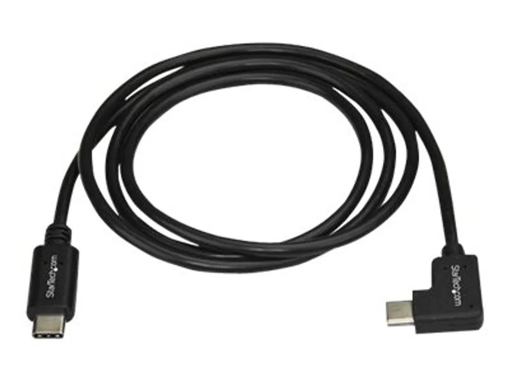 StarTech.com USB- C Kabel rechtsgewinkelt - St/St - 1m - USB 2.0 - USB Typ-C Kabel - 90 grad USB C - USB-C auf USB C - USB-C Ladekabel - USB-Kabel - USB-C (M)