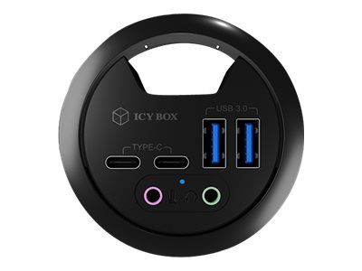 ICY BOX IB-HUB1403B - Hub - 2 x SuperSpeed USB 3.0 + 2 x USB-C