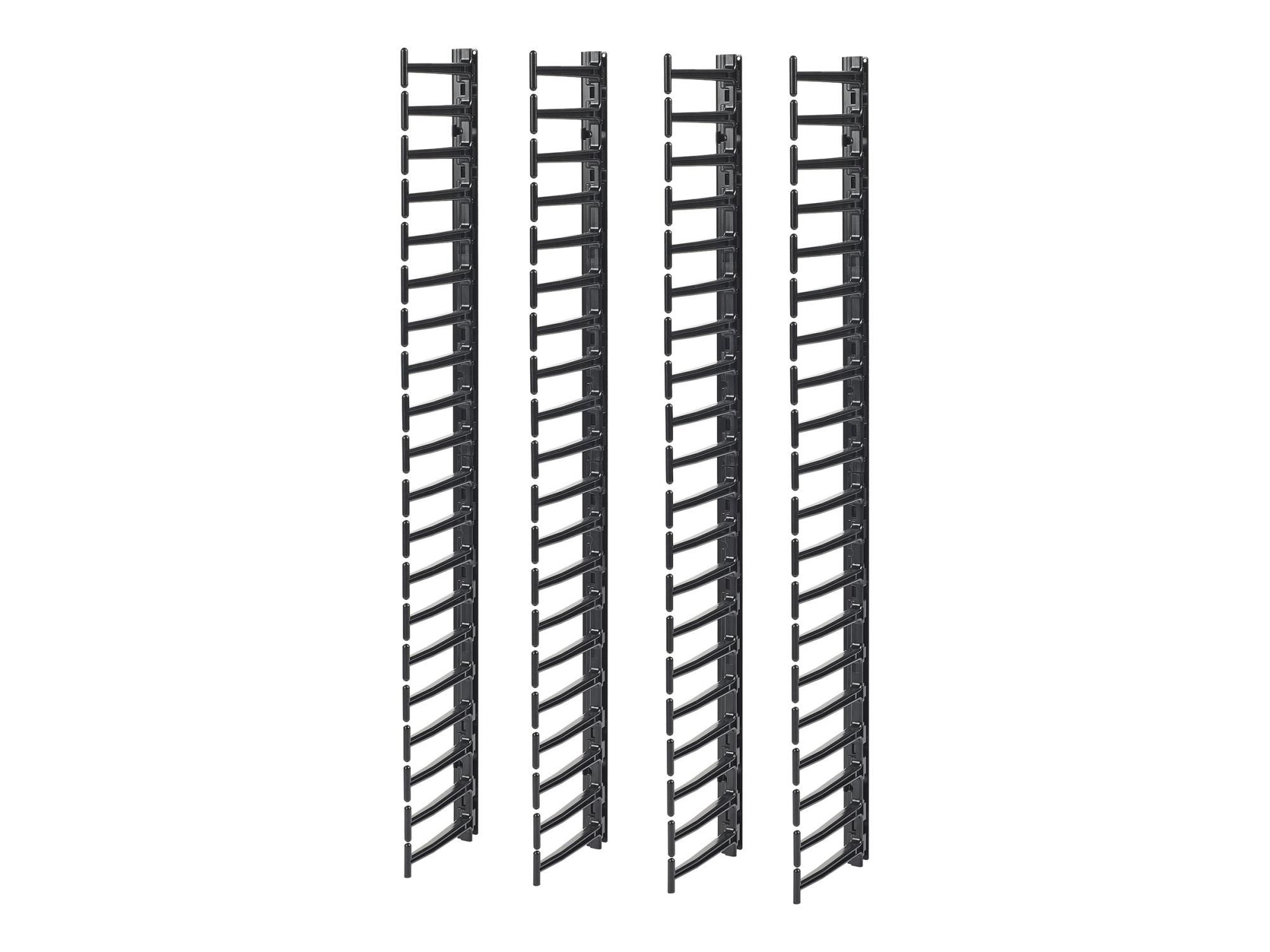 APC Rack - Kabelführungssatz - Schwarz - 20U - TAA-konform (Packung mit 4)