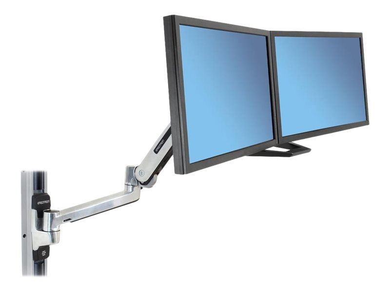 Ergotron LX HD - Befestigungskit (Erweiterungsadapter, VESA-Adapter, Steh-Sitz-Arm, Wandhalterung) - für LCD-Display - Polished Aluminum - Bildschirmgröße: bis zu 116,8 cm (bis zu 46 Zoll)