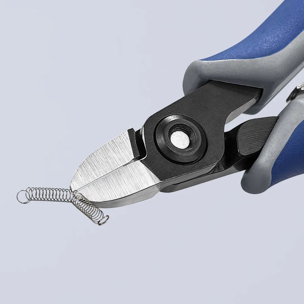 KNIPEX Präzisions-Elektronik-Seitenschneider mit Mehrkomponenten-Hüllen brüniert 125 mm