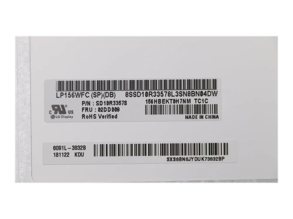 Lenovo LGD 15,6 (39,6 cm) FHD IPS Slim 250 Dummy-Panel blendfrei